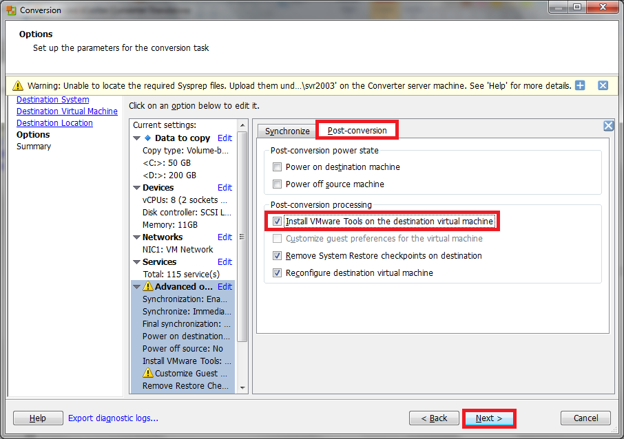 vmware vcenter converter standalone esxi