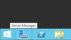 Click on the Server Manager icon on the taskbar to launch Server Manager