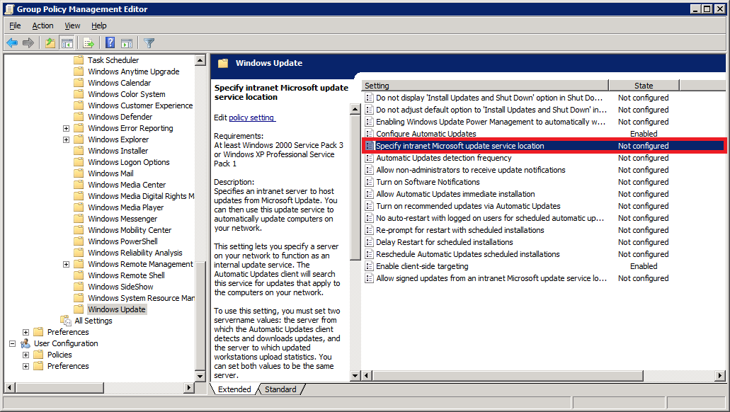 Настройка wsus windows server 2012 r2